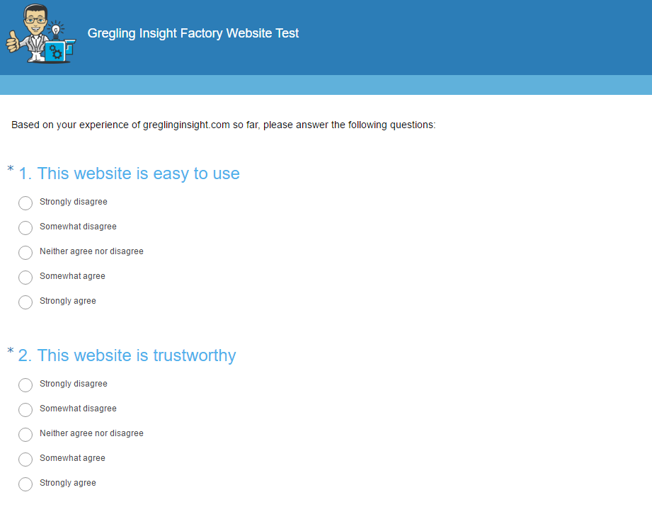Gregling Insight Factory - website testing